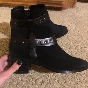 black ankle booties